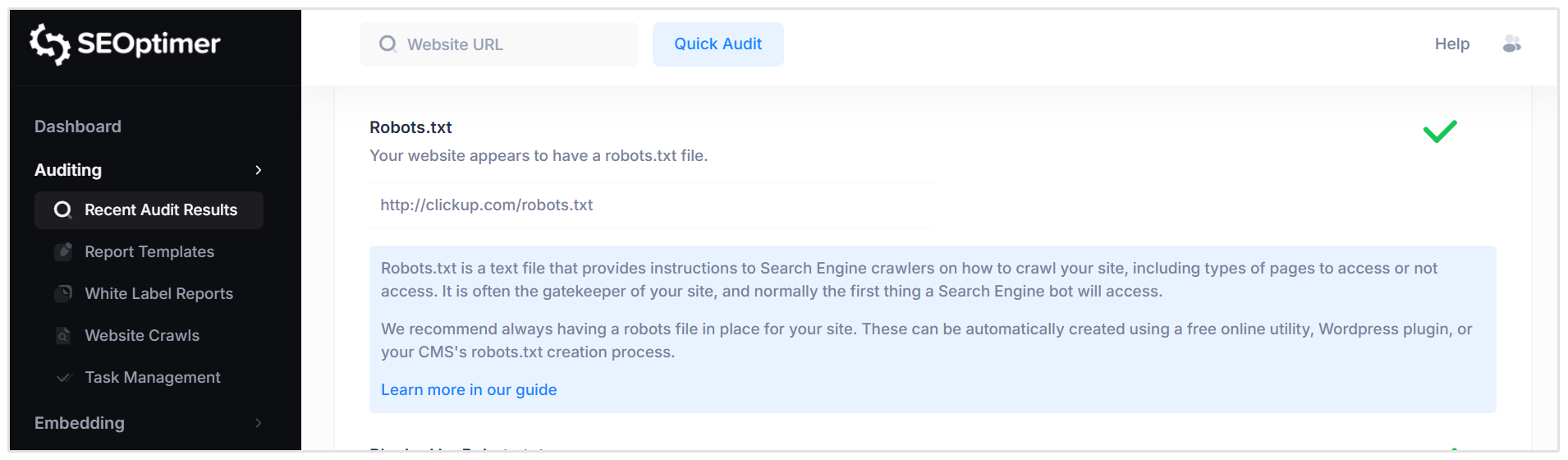 Verificación de Robots.txt